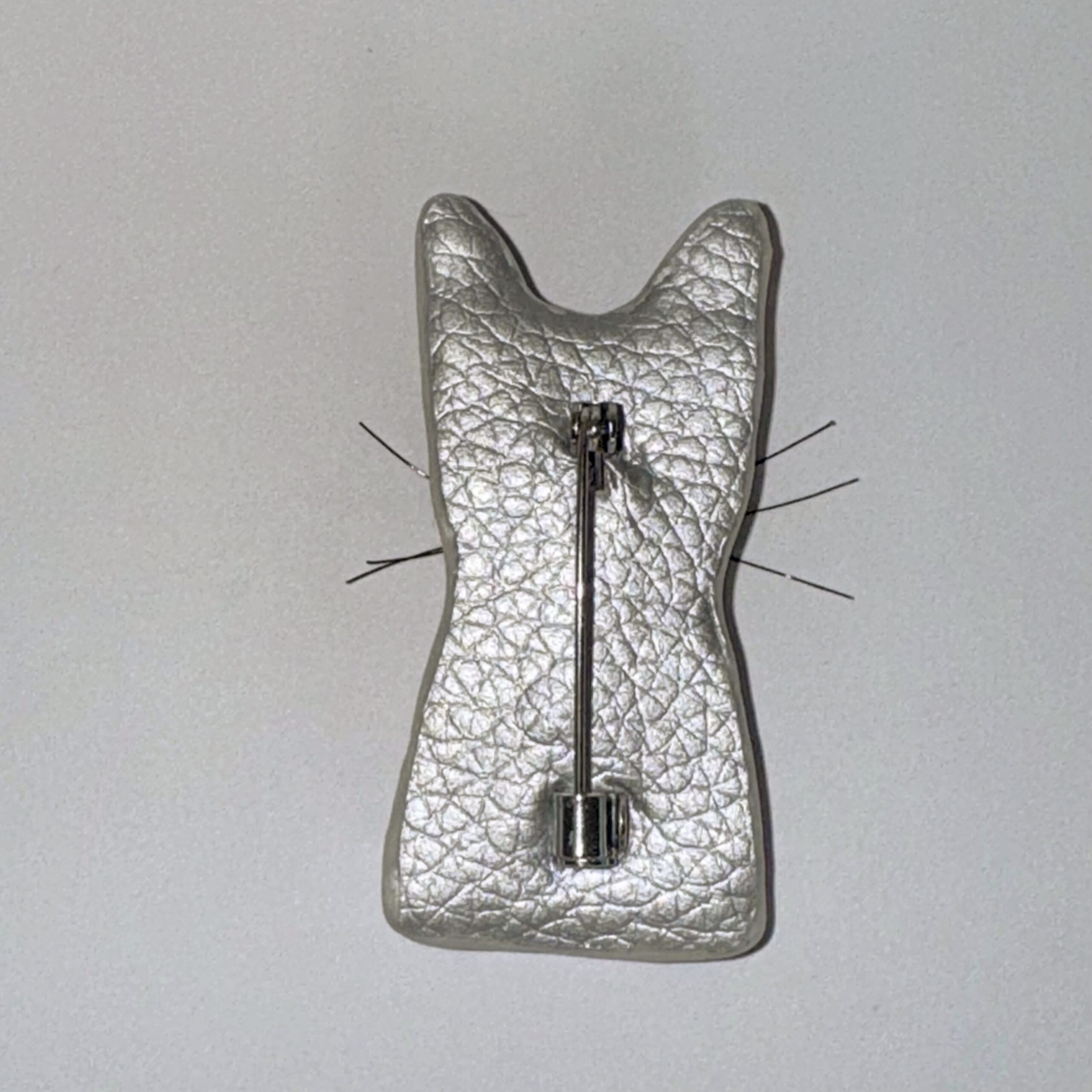 Black and White Tuxedo Cat Brooch with Red Ears, Beaded Kitten Pin, Handmade Embroidered Cat Jewelry, Whimsical Animal Brooch, Unique Cat Lover Gift, Hand-Stitched Kitten Accessory, P.S. Jewelry — view 6